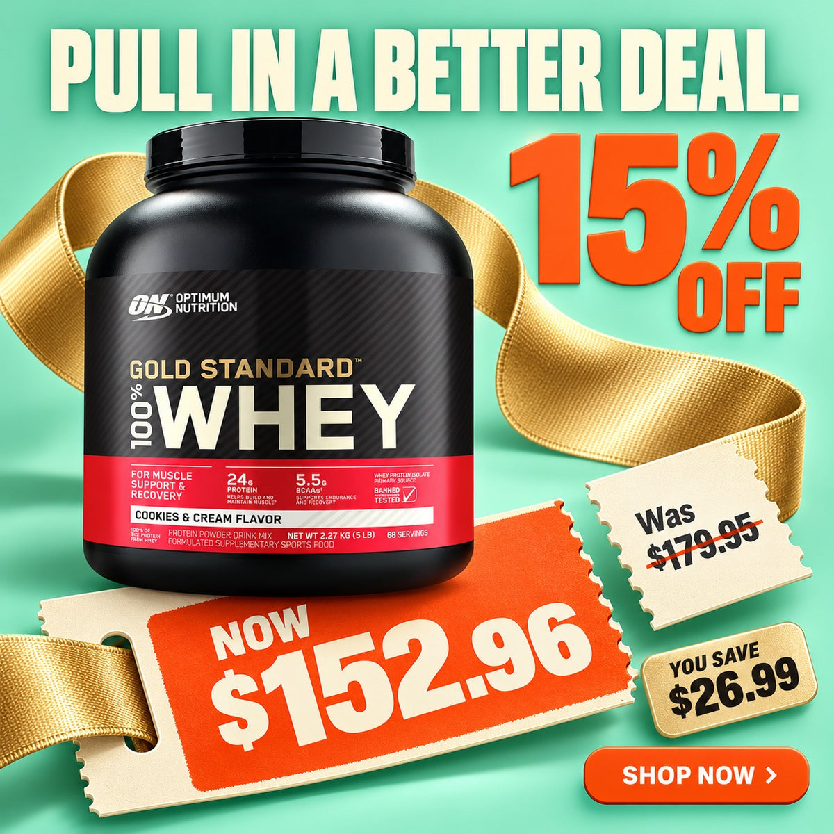 ON GOLD STANDARD 100% WHEY- 2.27KG
