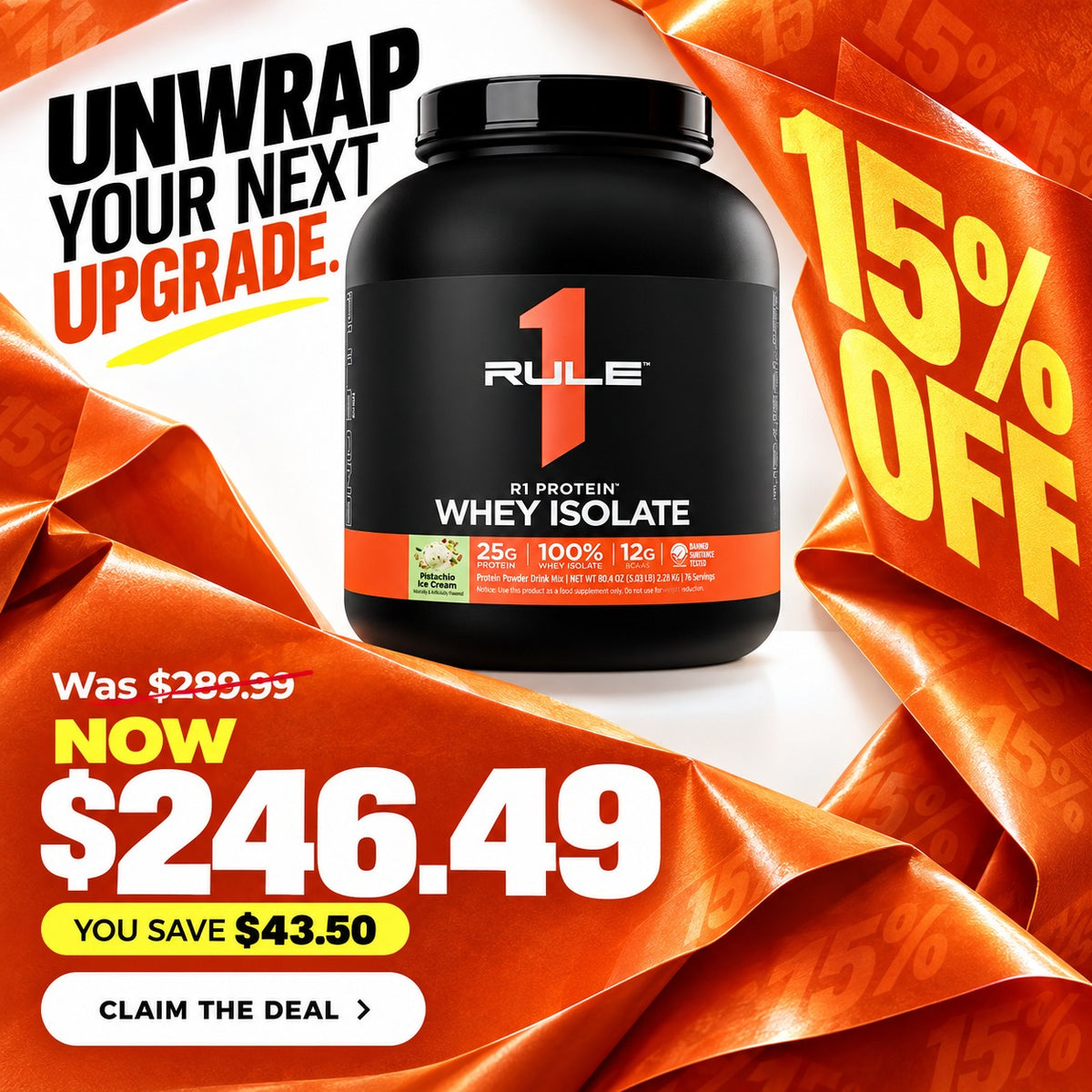 Rule 1 Whey Isolate - 5 LB