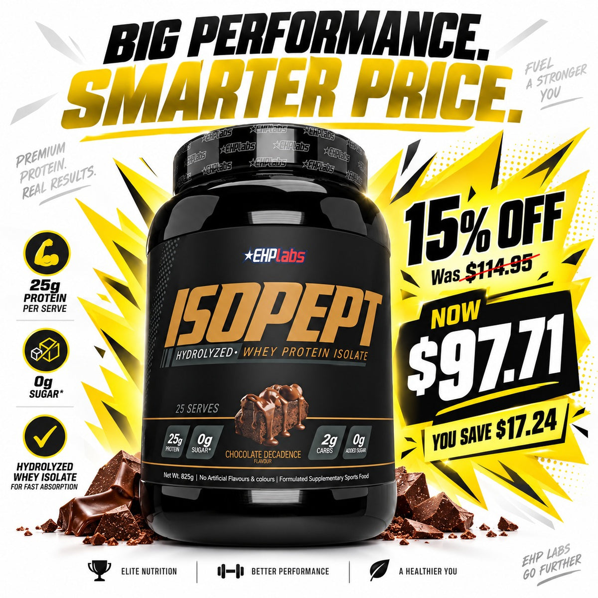EHP Labs Isopept Hydrolysed Whey Protein