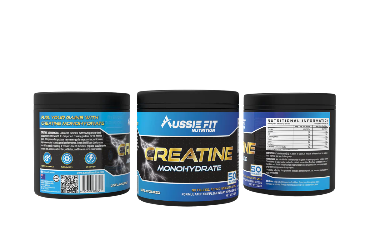 Aussie Fit 100% Pure CREATINE MONOHYDRATE 250g
