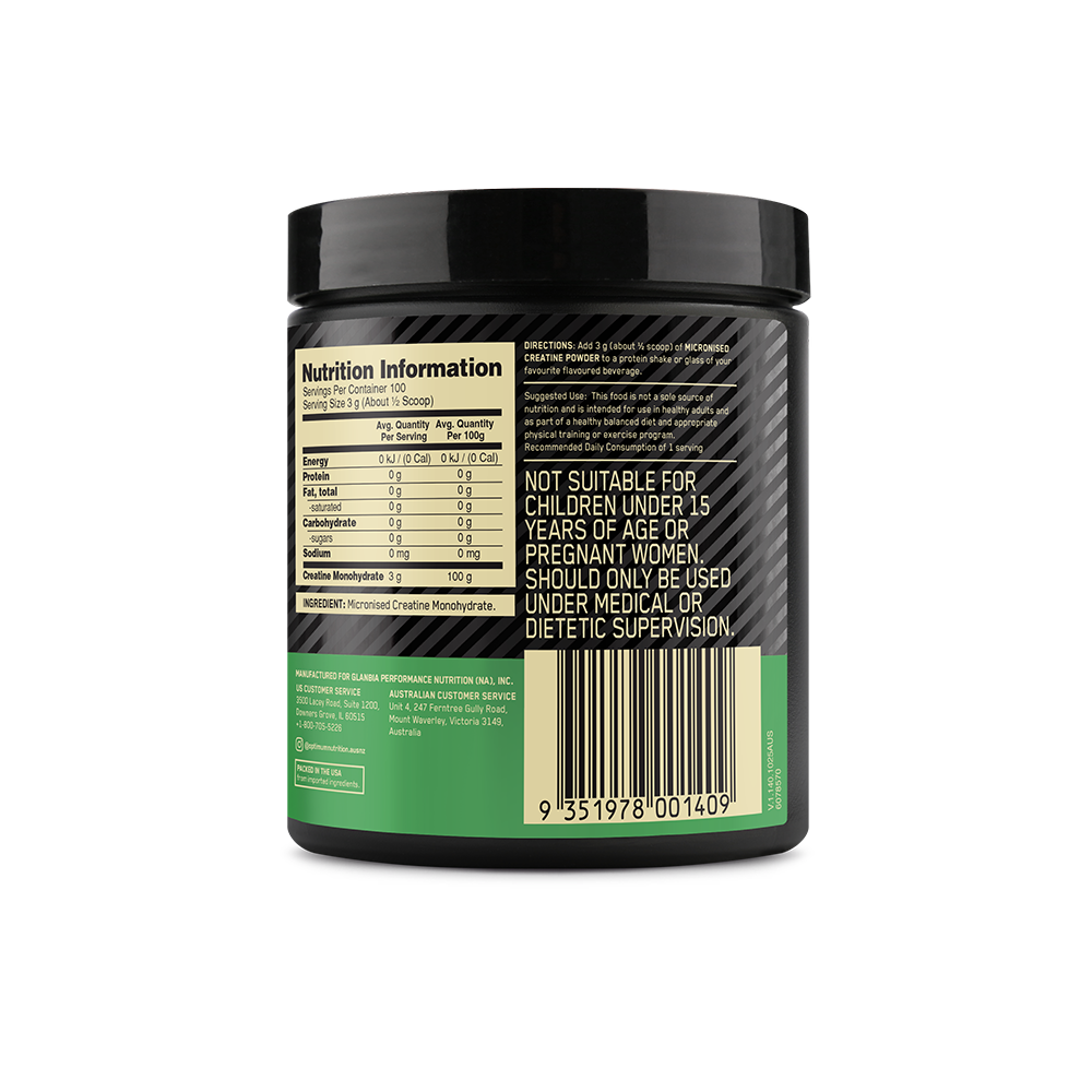 ON MICRONIZED CREATINE POWDER