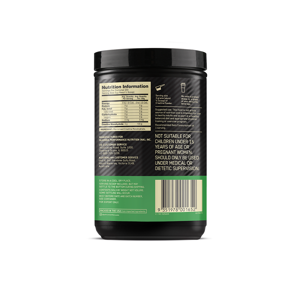 ON MICRONIZED CREATINE POWDER