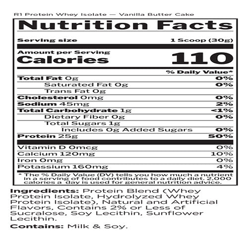 Rule 1 Whey Isolate - 5 LB
